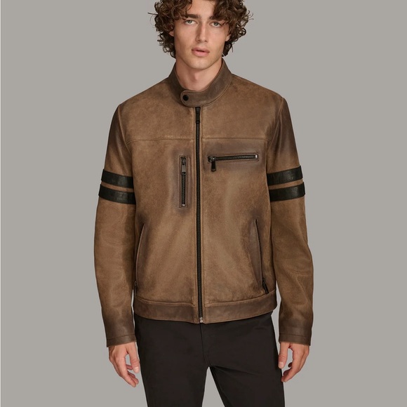 Wilsons Leather Aiden Color Blocked Racer Jacket - Picture 13 of 13